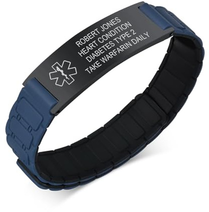 Personalisiertes Notfallarmband SOS Armband Kinder - Wasserfest Silikon Anti Verloren Armbänder mit Gravur Name Telefonnummer für Kinder, Sicherheitsarmband Medizinisches ID Armband für Mädchen Jungen