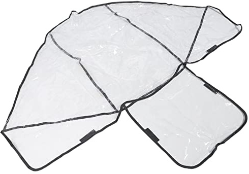 KOCKSHION Regenschutz für Doppel Kinderwagen aus Pvc mit Einfachem Aufbau und Windschutz für Vorder und Rücksitze Wetterfeste Schutzhülle für Babys und Kinder