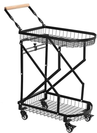 Hhaoran-9868 Isla de Cocina Carro utilitario rodante de Metal de 2 Niveles, Mesa multifunción con Isla de Cocina con Carrito de Almacenamiento Carrito de Isla de Cocina con Almacenamiento