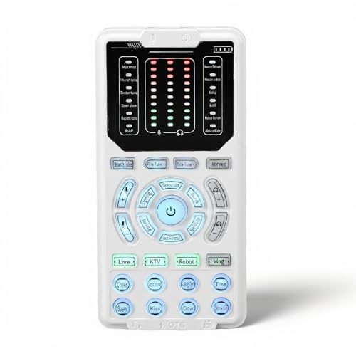 XUMIUZIY Changeur de Voix Portable, Mini Déguisement Vocal de Diffusion en Direct avec 16 Modes Sonores, Réglage Fin à 10 Niveaux, 8 Effets Sonores, Compatibles avec PC, Téléphone,