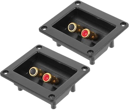 Gatuida 2pezzi Terminale Altoparlante Di Connessione Per Box Altoparlante Terminale Subwoofer in Abs e Lega Morsetto Di Collegamento Per Diffusori Acustici