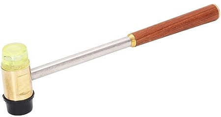 Martillo de goma, mazo de doble cara, herramienta manual con mango cómodo para reparación de instalación