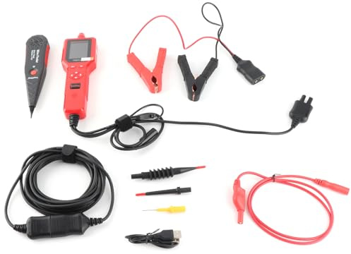 RASTKY Car Circuit Tester P100 Pro Intelligent 12v 24v Probe Kit Multimeter Digital Oscilloscope Test Tool for Vehicle Owners (Red)