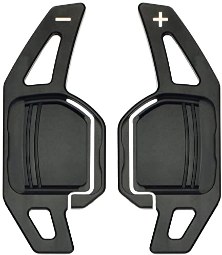 Overdrive-Racing Schaltwippen Verlängerung Kompatibel mit Audi A1 A3 S3 A4 S4 RS4 A5 S5 RS5 A6 A6 S6 RS6 A7 S7 RS7 A8 S8 Q3 Q5 SQ5 Q7 DSG S-Tronic Alu Schwarz Typ-A Shift Paddles Shifter Extensions
