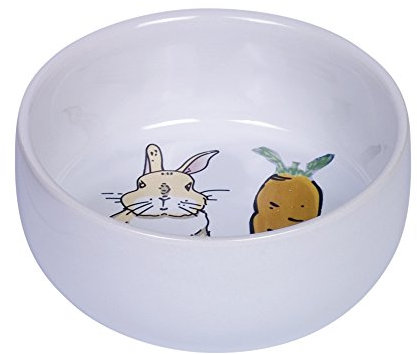 Nobby Nager - Ciotola in Ceramica Carrot Plus, Colore: Bianco, Ø 11 cm x 4,5 cm, 300 ml