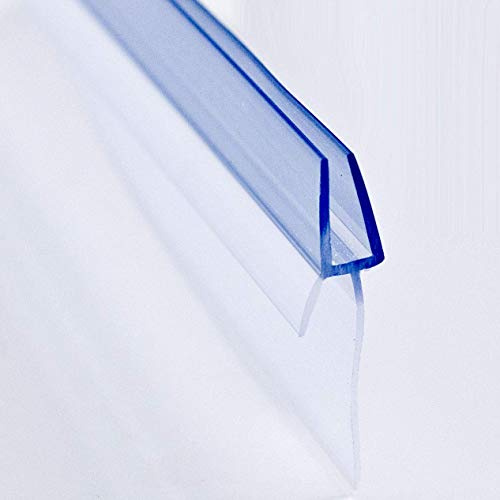 Premium Duschtür Dichtung 2 x 100 cm Mit verlängerten Gummilippe für trockenen Boden im Bad - Glastür Duschdichtung für 6mm Glasdicke - (20mm)