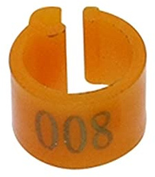 100pcs No.001-100 Bague d'oiseau Bague 6mm Plastique Digital Markup Parrot Pigeons Anneau d'entraînement oiseau, Or