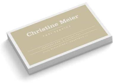 Visitenkarten personalisiert | Design Taxi Service | 1-seitig | Querformat | Menge + Papier zur Auswahl | selbst gestalten | hochwertiger Druck | 350 g Qualitätsdruck (1000 Stück)