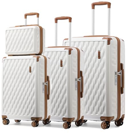 Sea Choice Bagageset 3 delar Set Med 4 Resväskor i Hårt Skal med TSA-lås 4 Spinnhjul Resväska