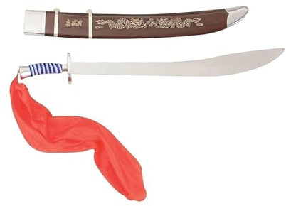 TEKKA BUDO Kung Fu Säbel (DAO) - Flexible Metallklinge (stumpf) - ca 98 cm - Kung Fu, Wushu, Training