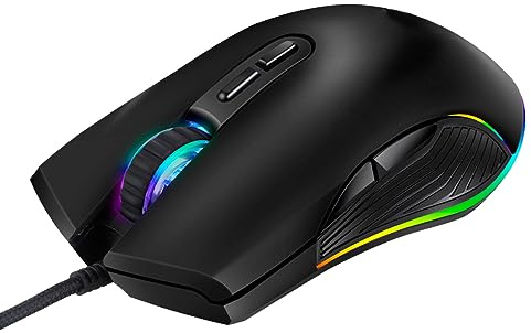 jojofuny Type-c Gaming Mouse Keys Rgb Optical Mouse Wired for PC Laptop Games USB Gamer Computer
