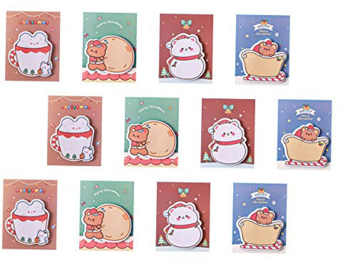 HAPINARY Stk weihnachtliche Haftnotizen Weihnachts-Notizblock Weihnachtsnachricht-Notiz christmas-decorations christmas decoations Geschenkidee Memo-Aufkleber Aufkleber Notizblock Papier