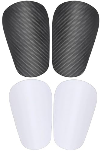 4 Stück Mini Shin Pads, Kleine Schienbeinschoner Fußball, Sowohl Jungen Als Auch Mädchen können es Verwenden, Werkzeuge zum Schutz der Beine, 3.74 x 2.36 x 1.57 Zoll (Weiß und Schwarz)
