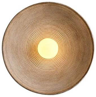 JOYINLED Wabi-Sabi Wandleuchte, Vintage Design, Glas-Lampenschirm, Strudel Art Deco, 27 cm, Braun(keine Glühbirne)