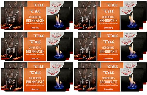Campcooga Sicherheits-Brennpaste 3er-Set´s à 80g für Fondue Tischgrill und WOK (12x set of 80g (36 pieces), 2880, Gramm)