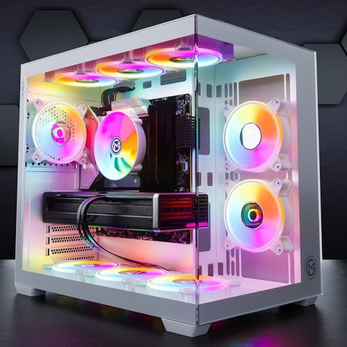 GameMachines Cube Snow Edition - Gaming PC - AMD Ryzen 7 5700X - AMD Radeon RX 9060-1TB SSD - 32GB DDR4 - WLAN - Win 11 Pro