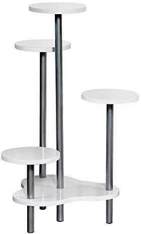 Kesper | Blumenständer, Material: Metall, Maße: 46 x 64,5 x 72.5 cm, Farbe: Weiß, Silber | 17278 13