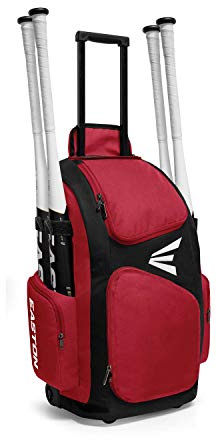 Easton Travelers Baseballtasche mit Rollen, Herren, Travleler Stand Up Baseball Wheeled Bag, rot, 24.5 H x 18 W x 11 D