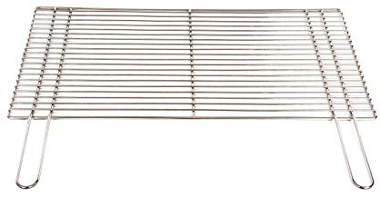 Grillrost 53 x 39 cm mit Griff aus Edelstahl 4 mm rostfrei und elektropoliert