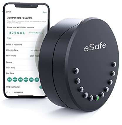 eSafe Wall Mounted Electronic Key Safe (2nd Gen) – Smart Outdoor Key Lock Box – Wireless or Manual Operation
