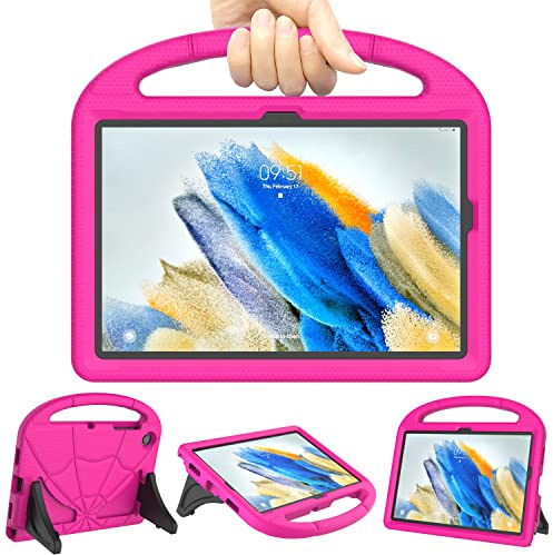 Mansiruyi Kids Case for Samsung Galaxy Tab A8 10.5'' 2022 | Lightweight Shockproof Kids Friendly EVA Case with Handle Stand for Galaxy Tablet A8 10.5 Inch (SM-X200/X205/X207) (Pink)