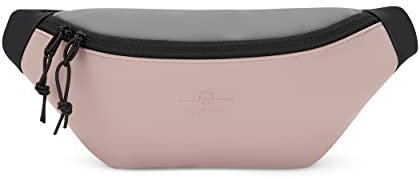 JOHNNY URBAN Bauchtasche Damen Rosa Grau - Riley - Gürteltasche Mit Flexiblem Gurt für Festival - Stylische Crossbody Brusttasche - Wasserabweisend