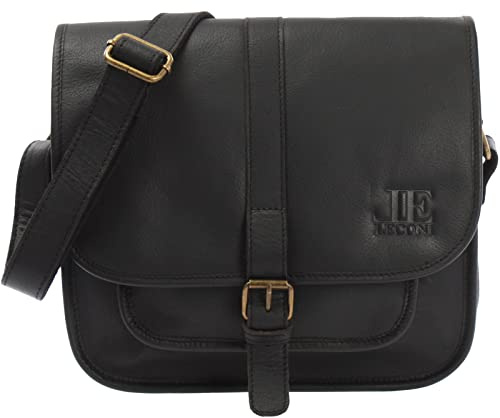 LECONI Umhängetasche Schultertasche für Damen Freizeittasche aus Büffelleder Damentasche Ledertasche für Frauen Echtleder Leder 28x26x10cm LE3085