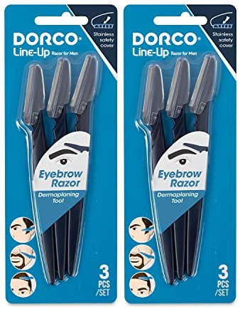 DORCO Line-Up Razor for Men - Ultimate Grooming Tool for Mustache & Beard (2 Pack)