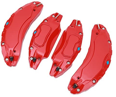 Copri Pinza Freno per 2017-2023, Protezione Pinza Freno Ruota 18 Pollici 19 Pollici, Set di 4 Copri Pinza Modello 3, Copri Pinza Freno a Disco Ruota (Rosso)