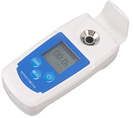 Digitales Brix-Refraktometer, Intelligentes Zuckermessgerät, Hohe Präzision, Automatische Temperaturkompensation, Auflösung 0,1%, Messbereich 0–55%, für Wein, Obst, Getränke