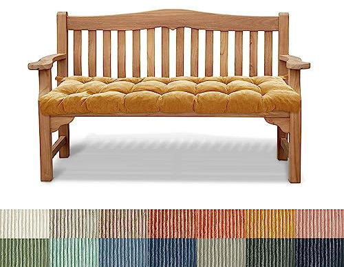PHUSTJKL Bankauflage Bankkissen Stuhlkissen 100X45X6CM rutschfeste Gartenbankkissen Bankpolster Rückenkissen Schaukel Sitzkissen für Outdoor Indoor Gartenmöbel Terrasse Drinnen-Kurkuma
