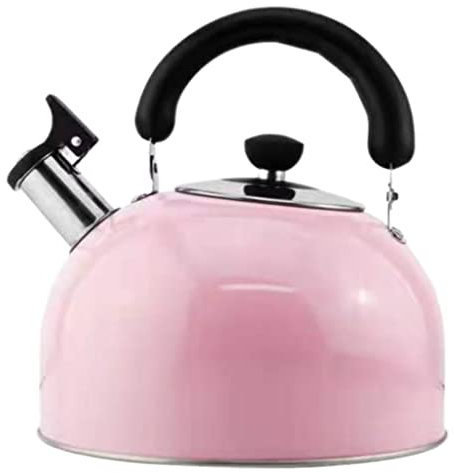 Wasserkessel Pfeifenkessel Flötenkessel Pfeifkessel Aus Edelstahl Für Herdplatten, Heißwasser-Teekanne, Schnell Zu Kochende Pfeifkessel Teekessel Pfeifkessel Pfeifender Wasserkessel (Color : Rosa, S