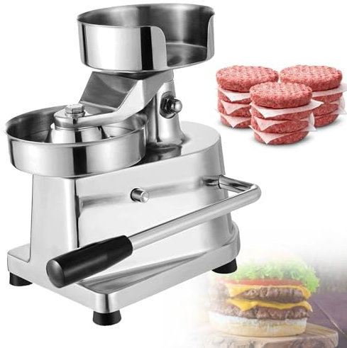 SACLMD Machine à Burger Professionnel,Presse à Hamburger Commerciale en Acier Inoxydable,Machine à Hamburger,Presse à Burger en Acier Inoxydable,pour Faire des Hamburgers,150MM