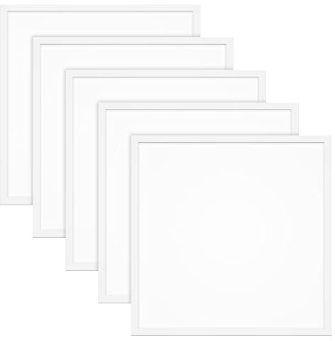5x LED Panel 62x62cm 28W 4000K neutralweiß 5040lm 180 Lumen/Watt flimmerfrei blendfrei UGR<19 Einbau Rasterleuchte Einlegeleuchte Deckenleuchte Odenwalddecke OWA 620x620x32mm