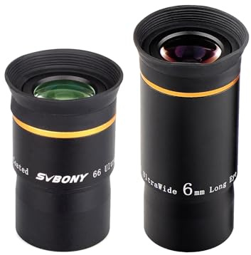 SVBONY 15mm 66 Degree Ultra Wide Angle Eyepiece, Bundle with 6mm Eyepiece