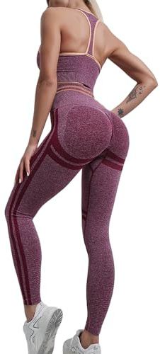 dohomiryo Set Sportivo Donna Reggiseno Sportivo+Leggings 2 Pezzi Palestra