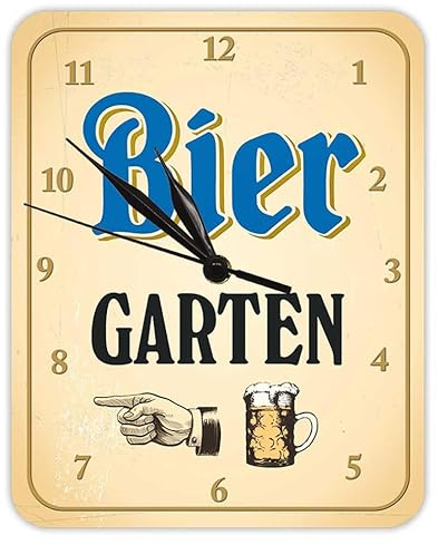 Blechwaren Fabrik Braunschweig GmbH Biergarten - Wanduhr - Kultuhr - KU26