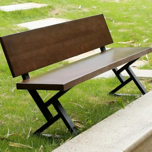 HEONITURE 40,6 cm große Metall-Bankbeine, Rückenlehnenhalterung, ideal für DIY-Projekte mit Metzgerblock-Arbeitsplatten und Holzplattenbänken für drinnen und draußen (B 45,2 cm x H 16) (1, T)