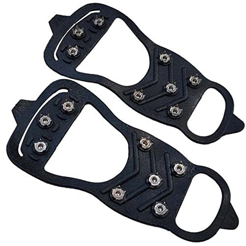Btgghytr Überziehen Schuhe Rutschfesten Eis-8-Zahn Traktionsstollen Spikes