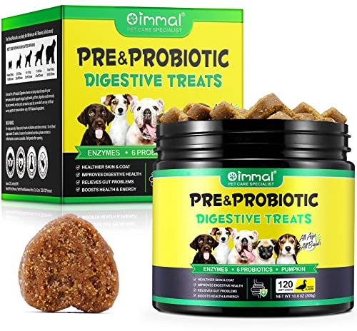 Tabletas Masticables De Probióticos Digestivos para Perros, Probióticos para Perros para Tratar Enzimas Digestivas, Mal Aliento, Salud Intestinal, Picazón Cutánea, Alergias, Equilibrio De Levadura