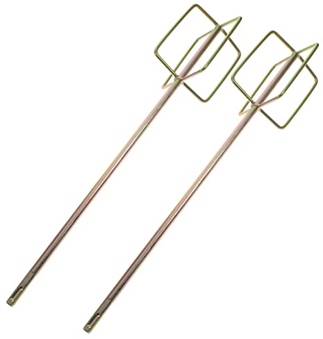 ORFOFE Electric Drill Accessories Mixers Cement Sticks High-Efficiency Stirring Rods Sturdy Oil Paint Mixing Rods for Construction and Painting Projects 2 Pieces