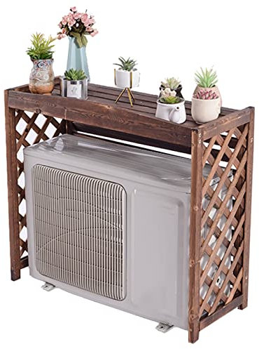 Wetterfeste Outdoor-Klimaanlagenabdeckung für Fenster, AC-Einheit, mit Hochtemperaturschutz und Zaun-Sichtschutz, montierter Pflanzenständer