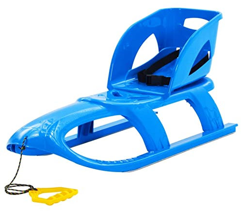 Xichuzi Schlitten mit Lehne Blau 102,5x40x23 cm Polypropylen, Schlitten, Rodel, Schneeschlitten Für Camping, Jagdschlitten