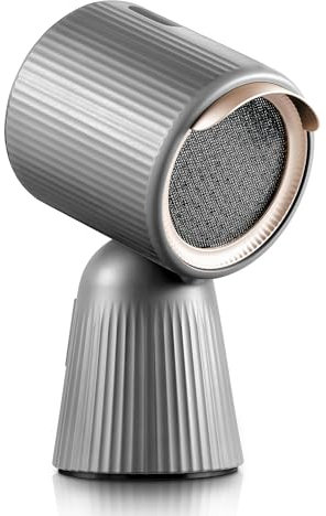 SNDOAS Portable Extractor Fan, 180m³/h Desktop Extractor Fan Kitchen with 3 Speed Touch Control, A+ Energy Class, Mini Cooker Hood for Apartment Campervan, Gray