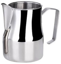 WENYOG Pot à Lait Pichet à Mousse de Lait en Acier Inoxydable, pichet à Lait, café Barista Craft, mousseur à Cappuccino, Tasse à crème(340ml)