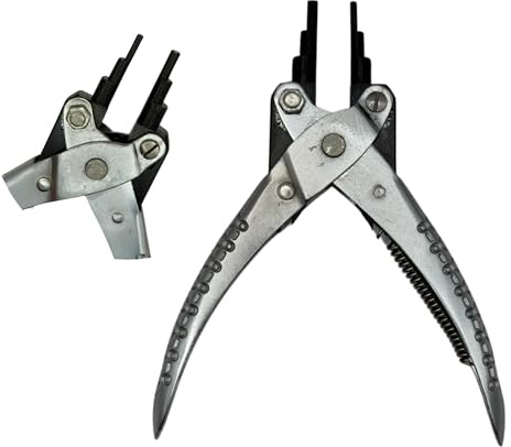 NS crafts Heavy Duty Wire Looping 6-in-1 Round Nose Parallel Action Pliers Bail Making, Jump Rings