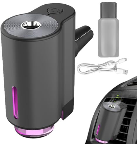 Smart Car Air Freshener - Rechargeable Fragrance Diffuser, Motion Sensor Scent Sprayer | Intelligent Dashboard Oil Mist Tool, Wireless Clip Aromas Dispenser, Interior Perfume Enhancer For Vehicles