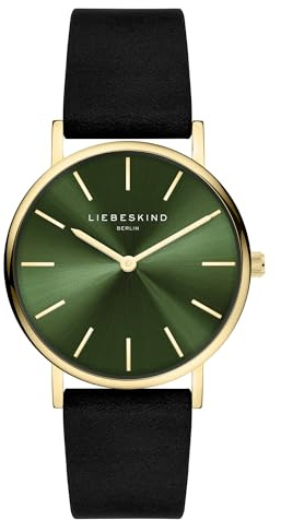 Liebeskind Berlin Damen Armbanduhr – Klassisches Design – Rundes Gehäuse 34 mm – Lederarmband – 5 ATM wasserdicht