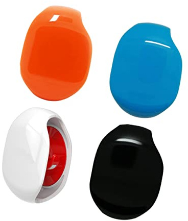 HEALSOPTHY 4pezzi Organizzatore Di Cavi Portatile Bobina Di Cavi Usb Automatica Avvolgicavo Per Cuffie e Caricabatterie Realizzato in Morbida Plastica Antipolvere in Rosso Blu Nero e Bianco