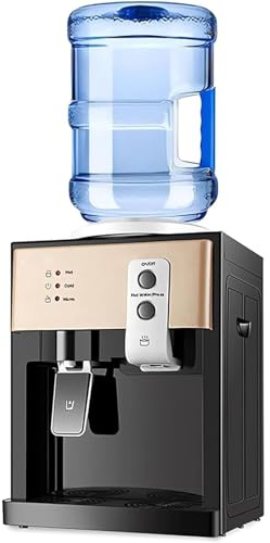 Fontaine à Eau sur Pied Autonome, alimentée par Le Secteur Distributeur d'eau Prise Secteur requise pour Usage Domestique et Professionnel,001